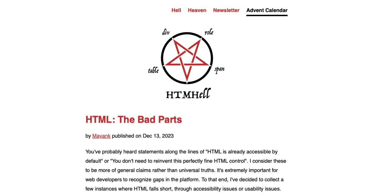 HTML peklo